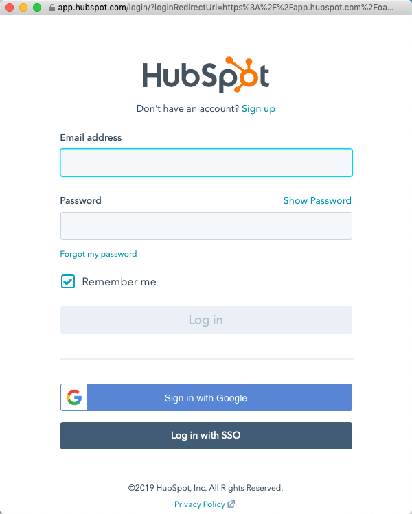 Connexion HubSpot